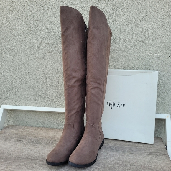 Style & Co Hayley Over The Knee Zip Boots Sz 6.5 - Picture 15 of 15